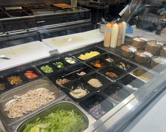 Food inside the store